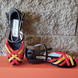 Vintage Repro Halloween Strappy Sandals - 10.5